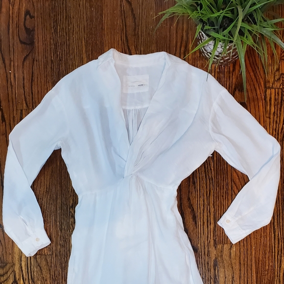 Anthropologie V-neck knot Front Midi Dress - Picture 10 of 13